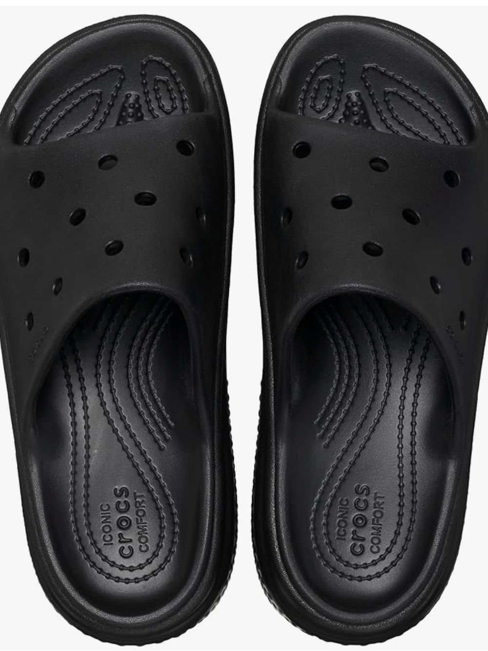 CROCS Platform Slide Sandal - Black - Picture 3 of 7